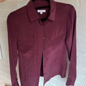 Equipment “essential silk shirt” in burgundy